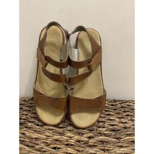Rieker Regina Women's Sandal 10.5 comfy brown leather